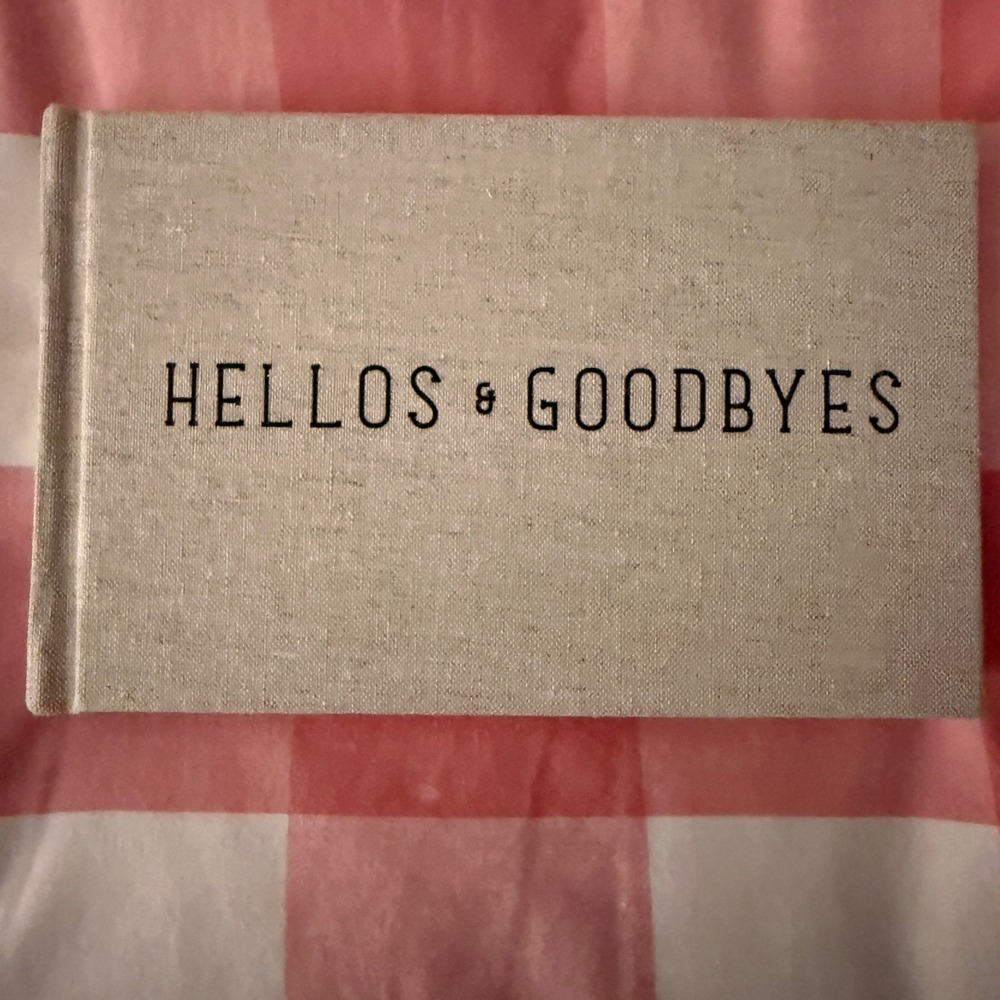 Izola Hellos & Goodbyes Linen Hardcover Journal Lined Beige Travel Diary